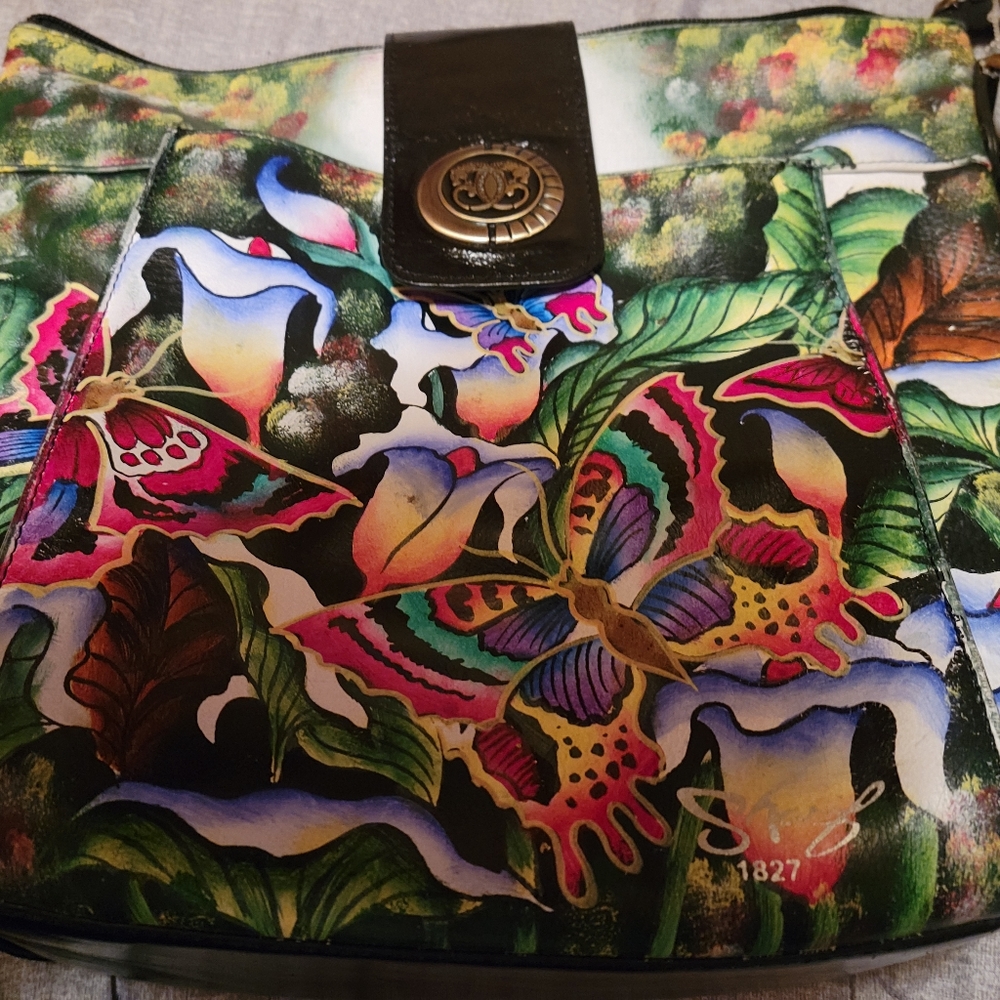 Sharif 1827 Genuine Leather Handbag Timeless Handpainted Creation